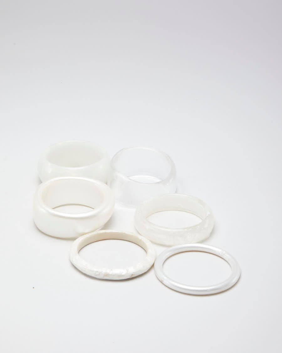 Vintage Pearly Set of 6 Bangles