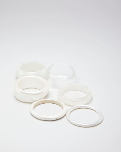 Vintage Pearly Set of 6 Bangles