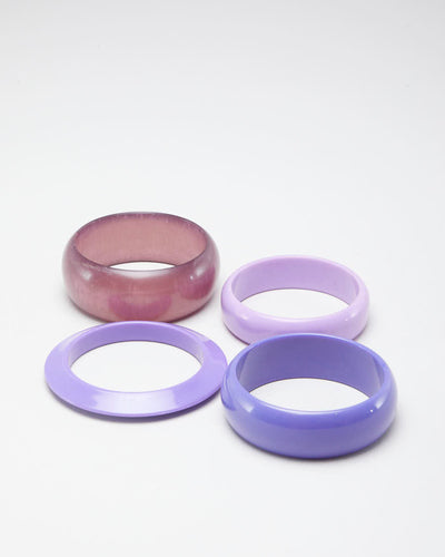 Y2K Purple Set of 4 Bangles