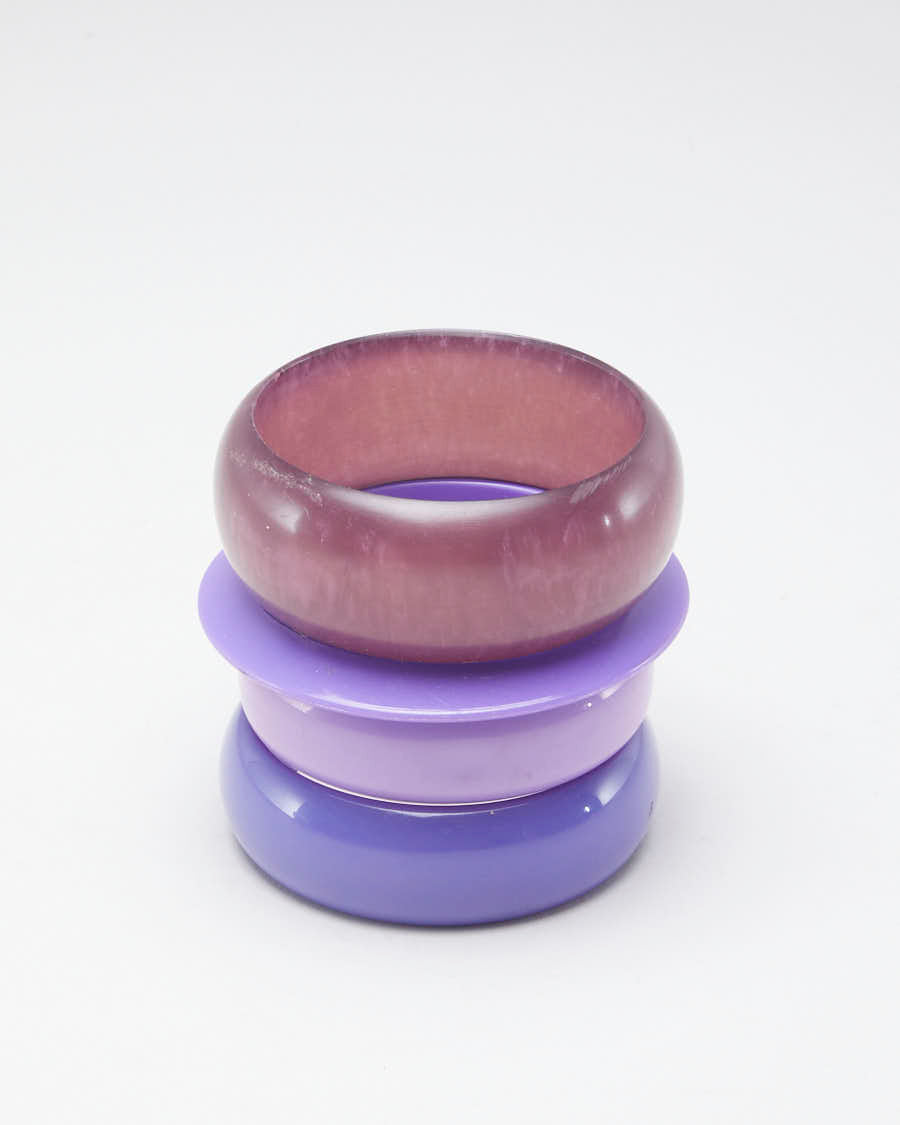 Y2K Purple Set of 4 Bangles
