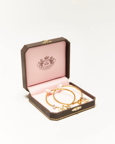 Vintage Y2K Juicy Couture Gold Tone Hoop Earrings