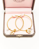 Vintage Y2K Juicy Couture Gold Tone Hoop Earrings