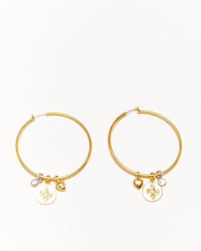 Vintage Y2K Juicy Couture Gold Tone Hoop Earrings