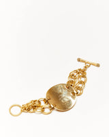 Vintage Y2K Juicy Couture Gold Tone Anchor Chain Link Bracelet