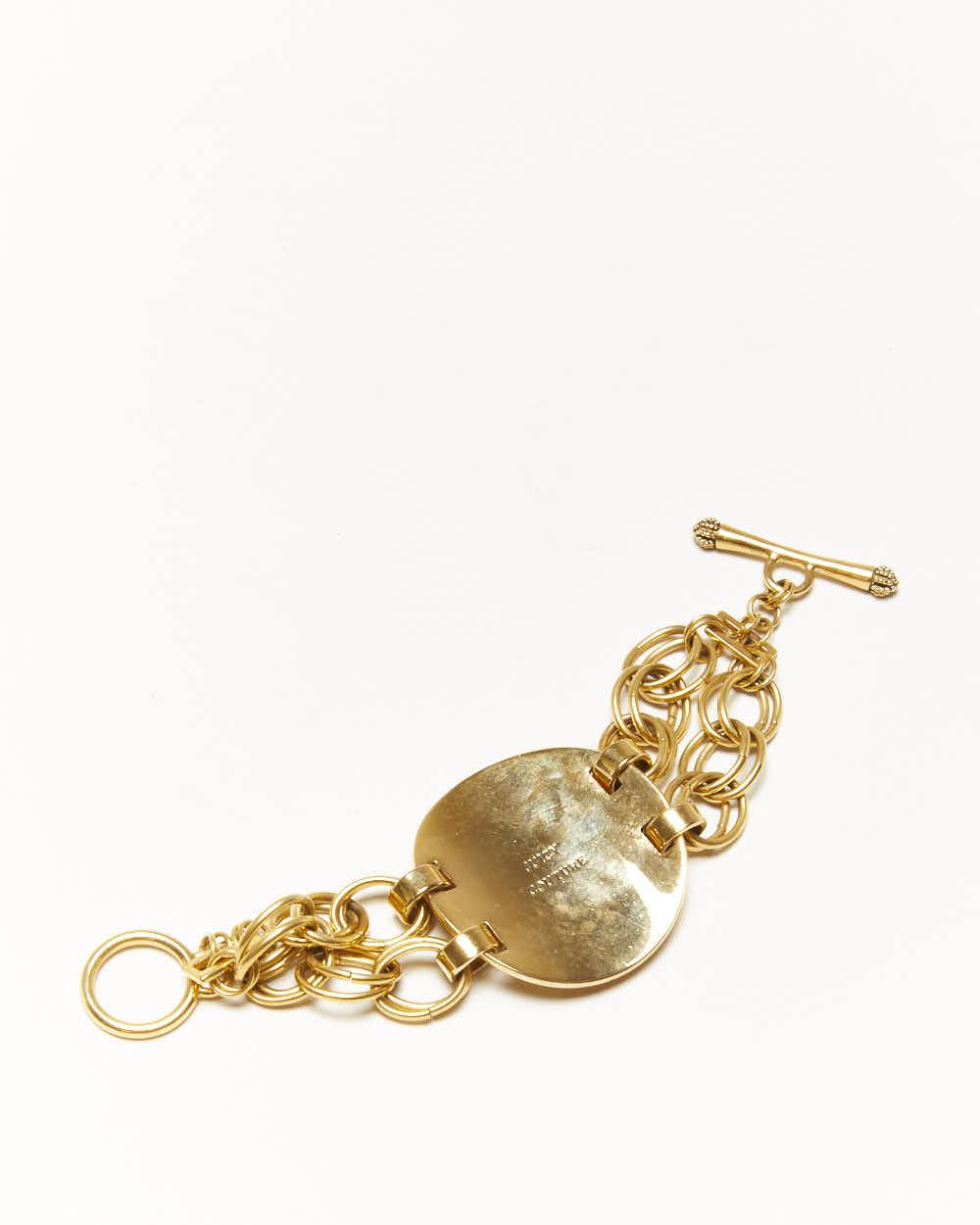 Vintage Y2K Juicy Couture Gold Tone Anchor Chain Link Bracelet