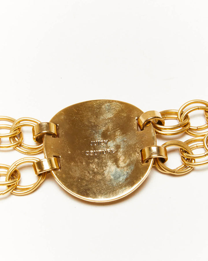 Vintage Y2K Juicy Couture Gold Tone Anchor Chain Link Bracelet