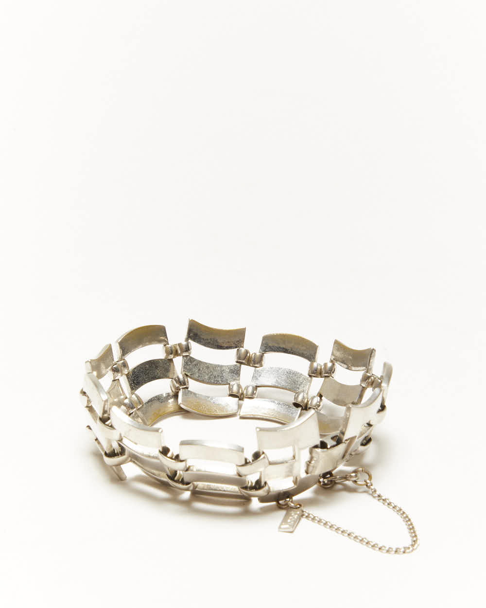 Vintage Monet Silver Tone Link Bracelet