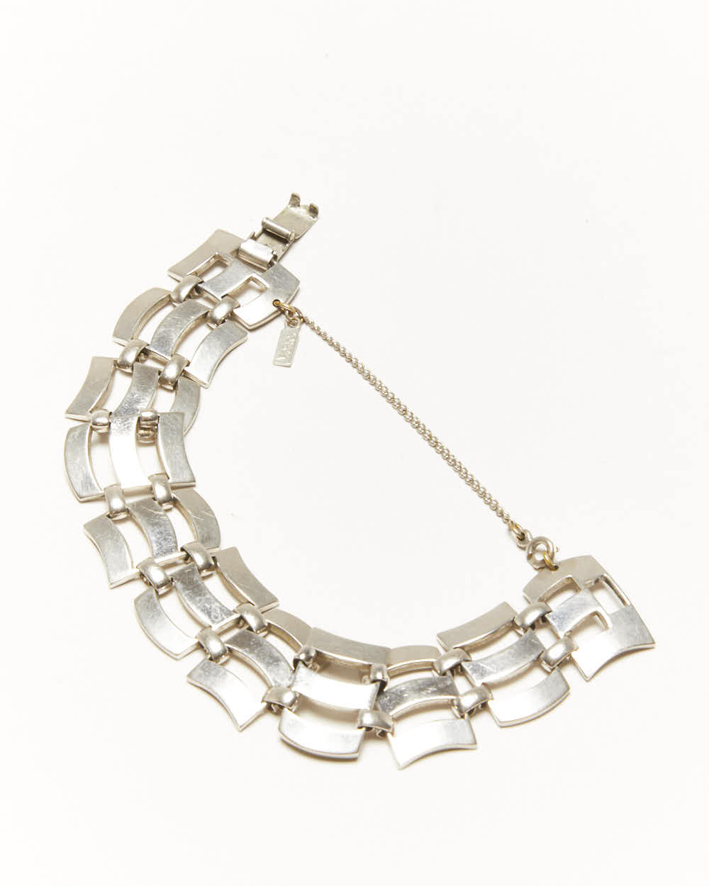 Vintage Monet Silver Tone Link Bracelet