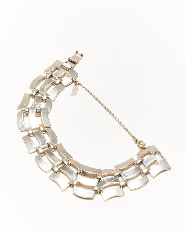 Vintage Monet Silver Tone Link Bracelet