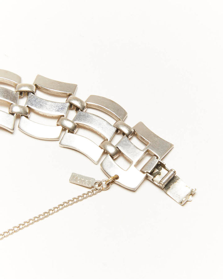 Vintage Monet Silver Tone Link Bracelet