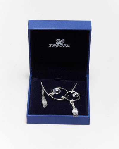 Deadstock Y2k 00s Swarovski Silver Nacklace