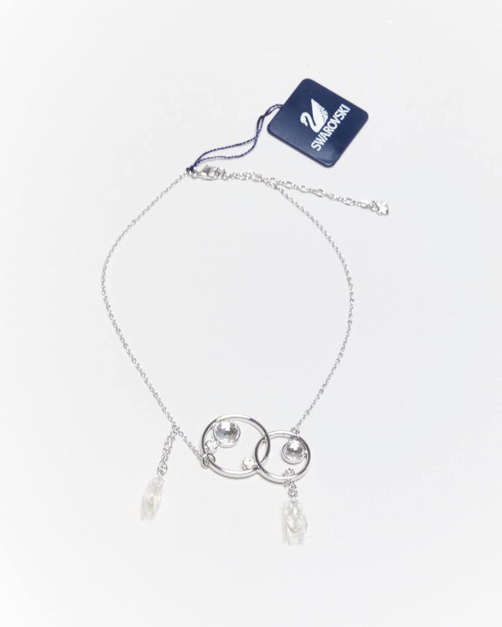 Deadstock Y2k 00s Swarovski Silver Nacklace