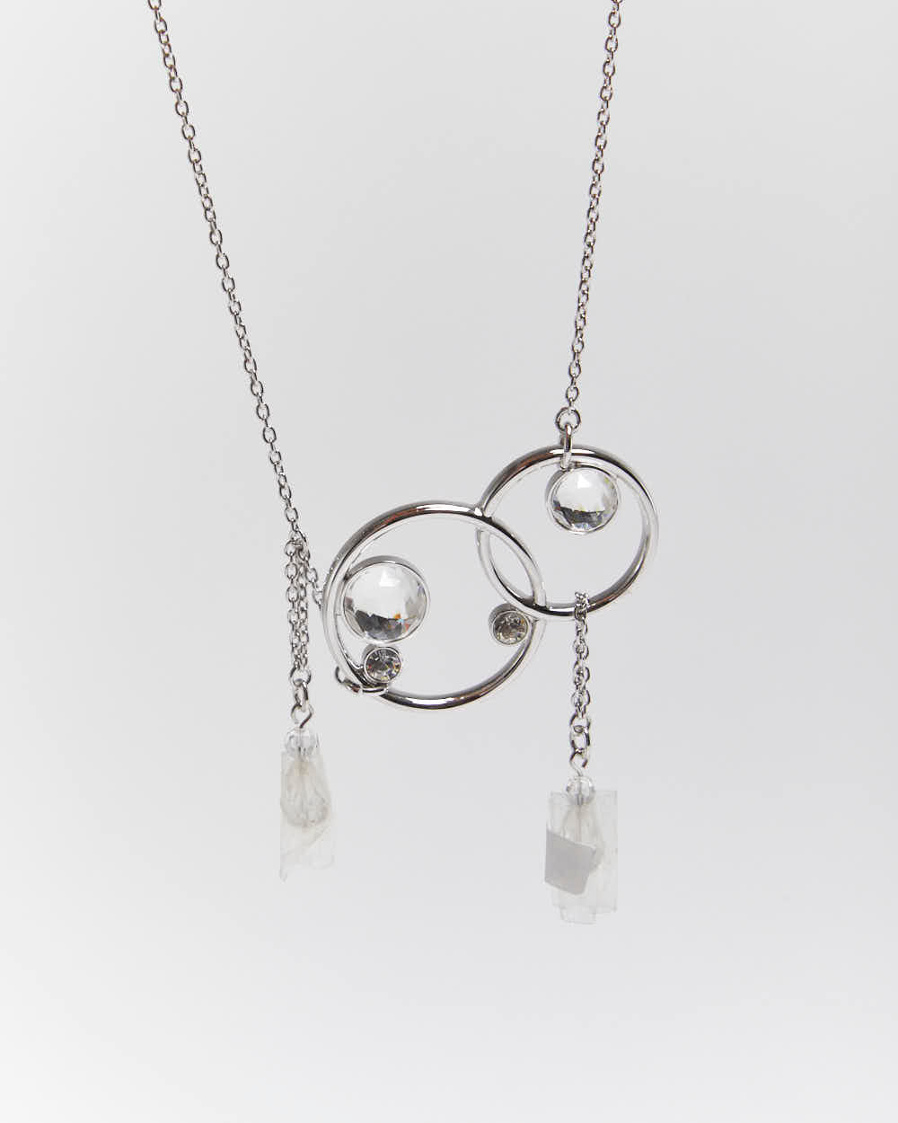 Deadstock Y2k 00s Swarovski Silver Nacklace