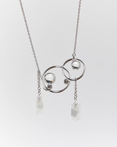 Deadstock Y2k 00s Swarovski Silver Nacklace
