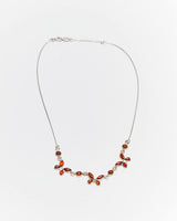 Vintage Amber Butterfly Sterling Silver Necklace
