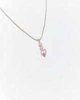 Vintage Y2k 00s Pink Bead Sterling Silver Necklace