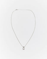 Vintage Crystal Pendant Sterling Silver Necklace