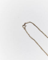 Vintage Bar &amp; Ball Chain Sterling Silver Necklace