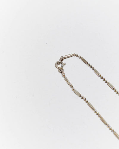 Vintage Bar & Ball Chain Sterling Silver Necklace