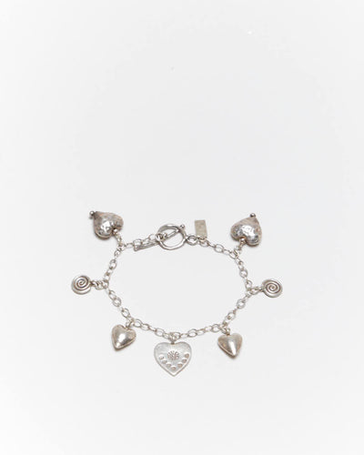 Vintage Y2k 00s J+i Sterling Silver Charm Bracelet