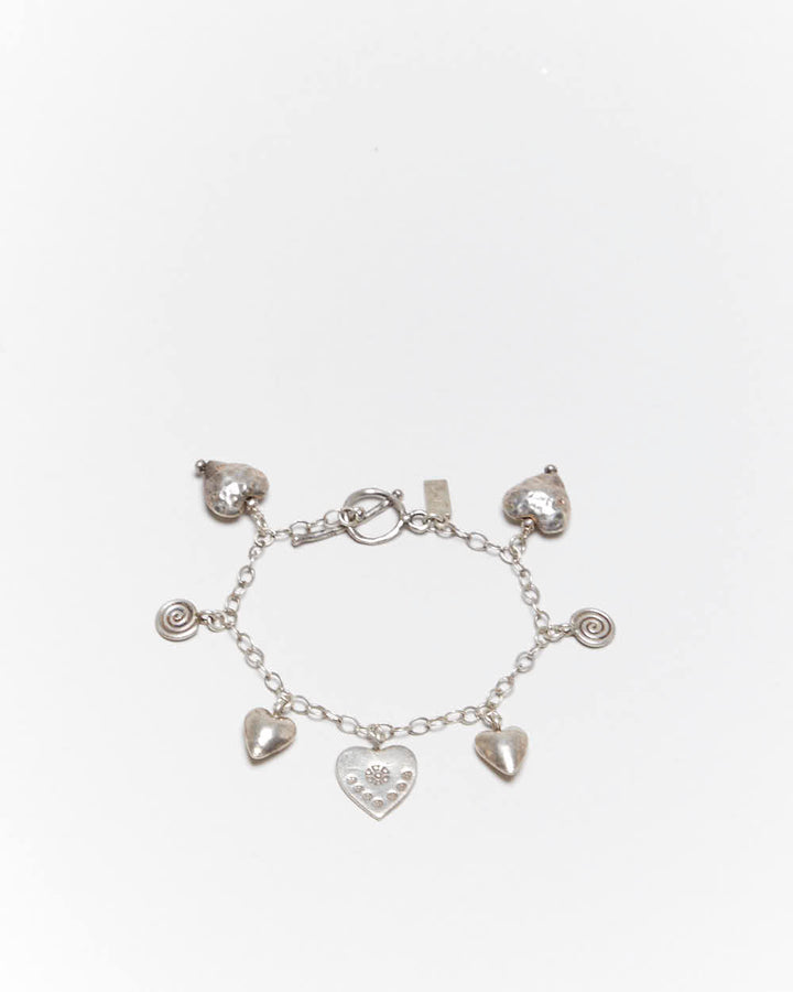 Vintage Y2k 00s J+i Sterling Silver Charm Bracelet