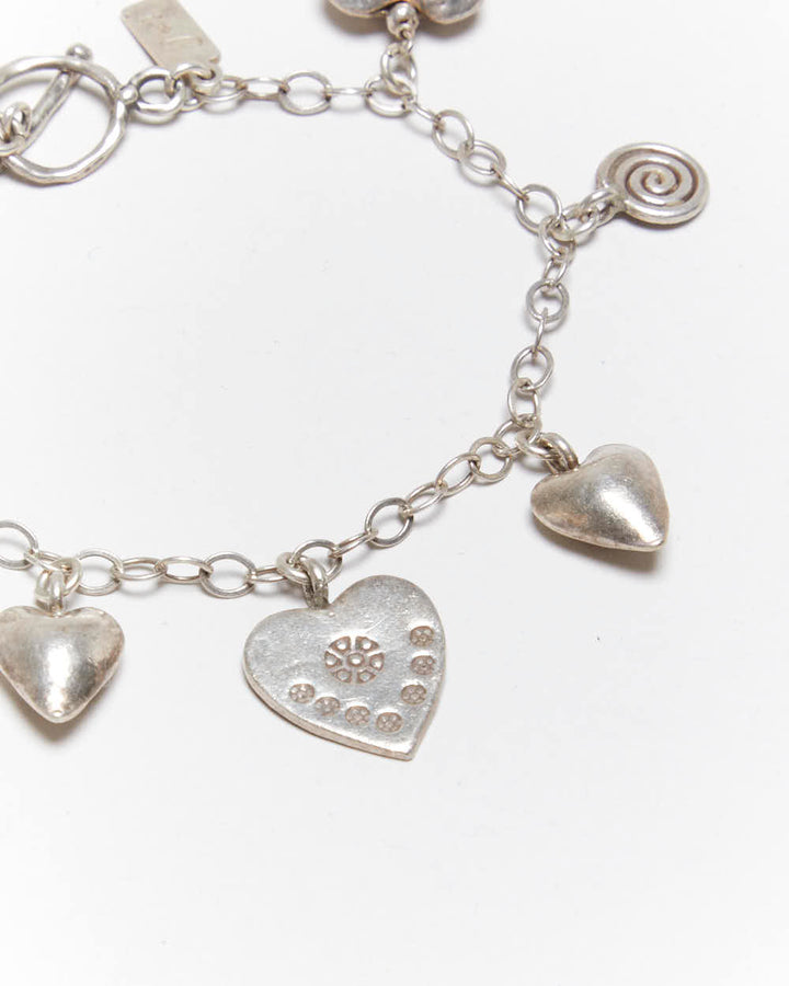 Vintage Y2k 00s J+i Sterling Silver Charm Bracelet
