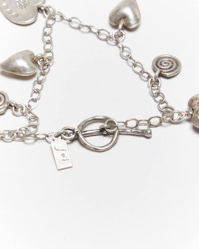 Vintage Y2k 00s J+i Sterling Silver Charm Bracelet
