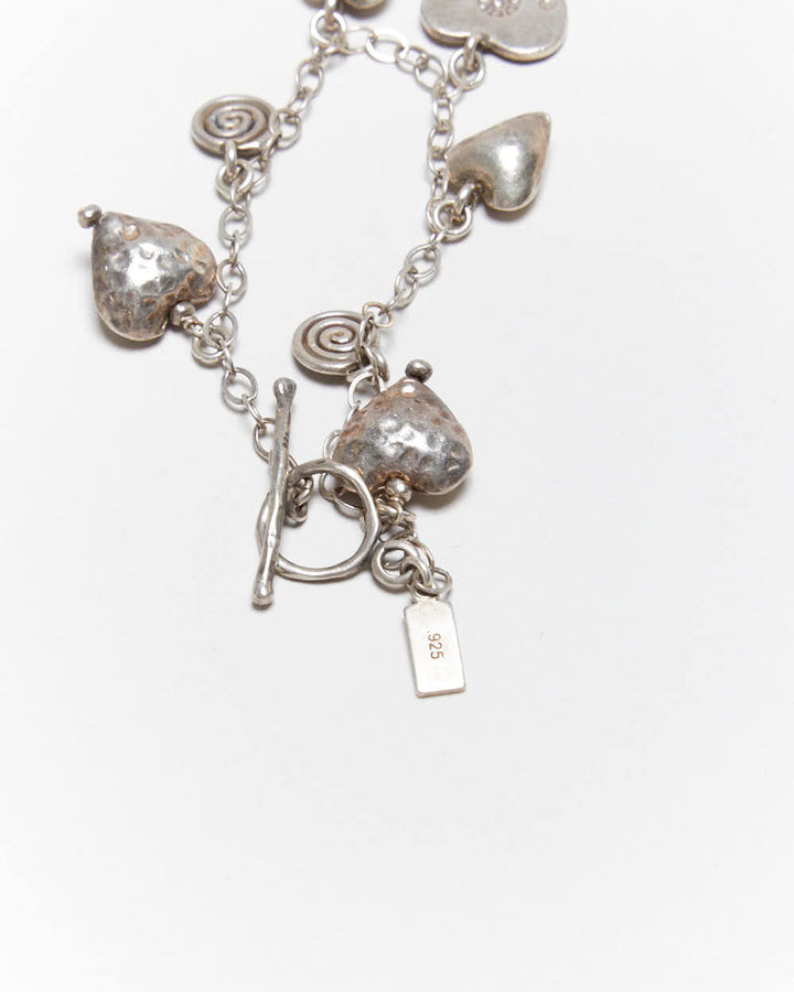 Vintage Y2k 00s J+i Sterling Silver Charm Bracelet