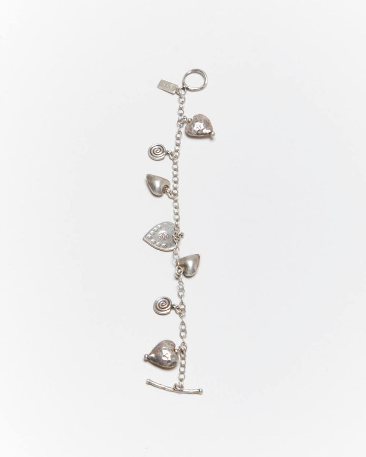 Vintage Y2k 00s J+i Sterling Silver Charm Bracelet