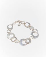 Vintage Y2k 00s Sterling Silver Disc Bracelet