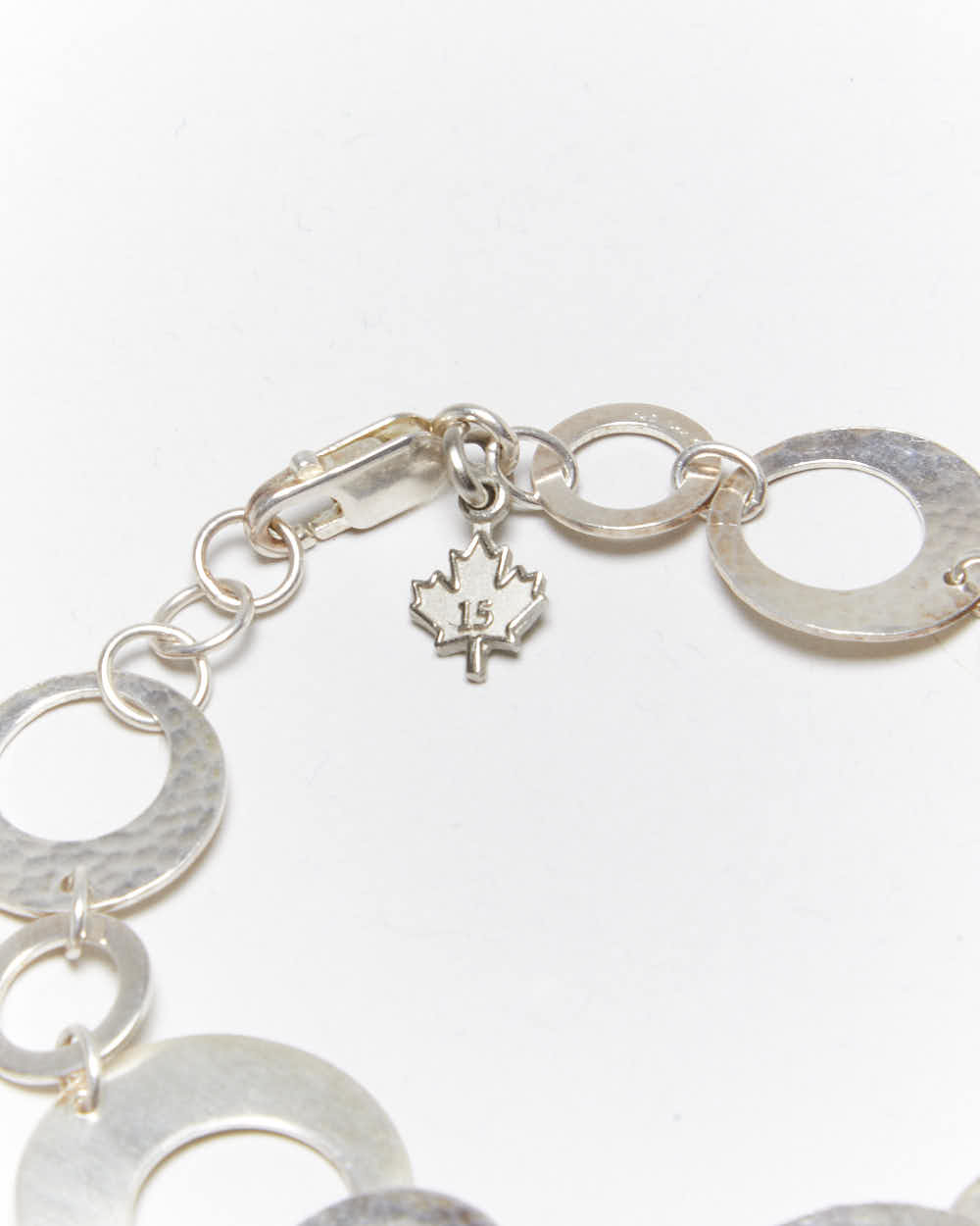 Vintage Y2k 00s Sterling Silver Disc Bracelet