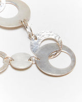 Vintage Y2k 00s Sterling Silver Disc Bracelet