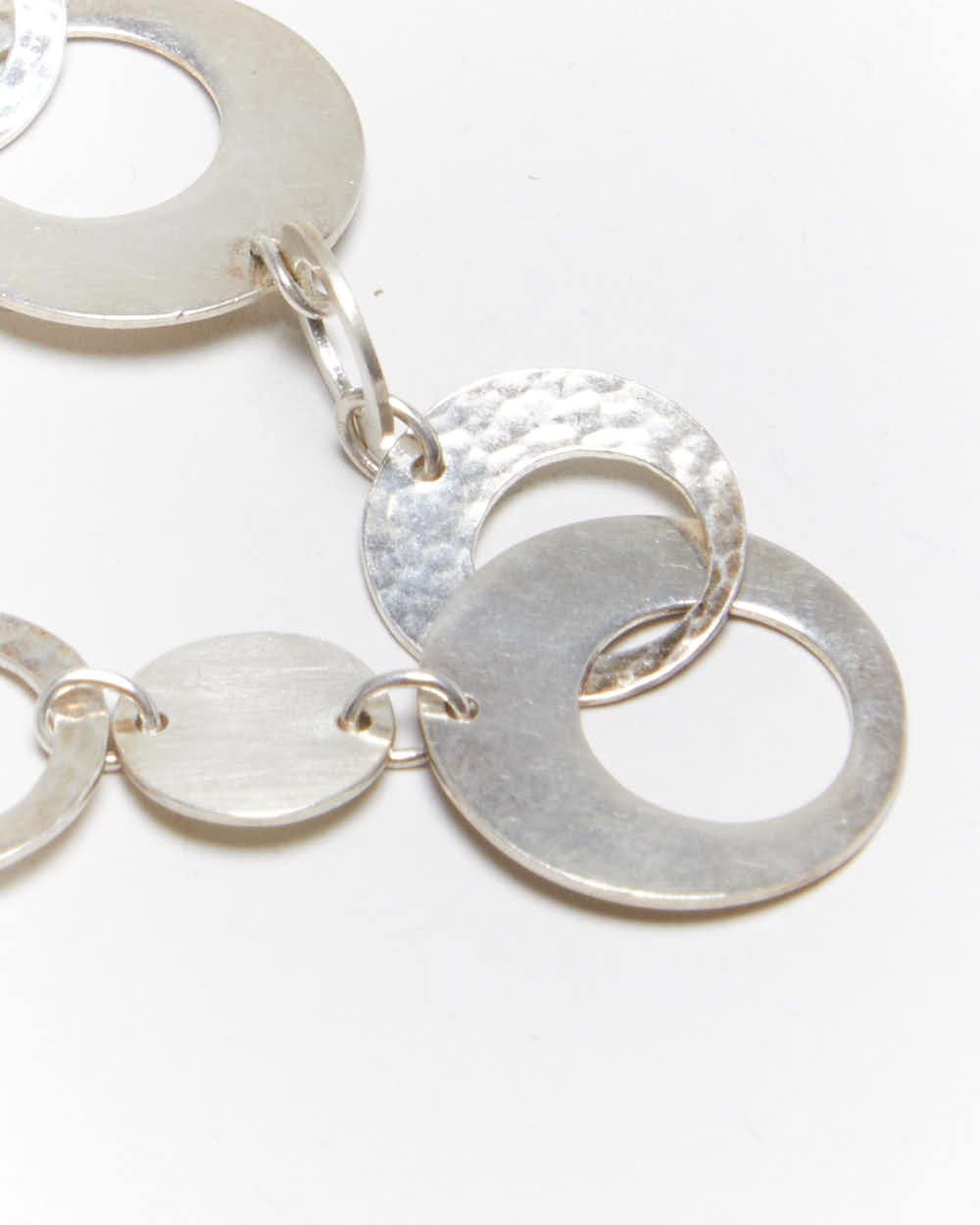 Vintage Y2k 00s Sterling Silver Disc Bracelet