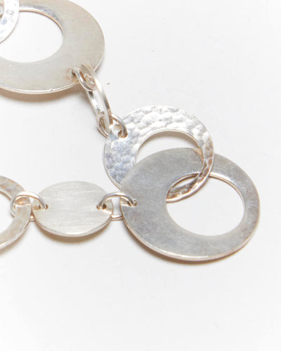 Vintage Y2k 00s Sterling Silver Disc Bracelet