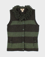 Vintage Woolrich Striped Wool Button-Up Tank Knit - S