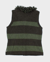 Vintage Woolrich Striped Wool Button-Up Tank Knit - S