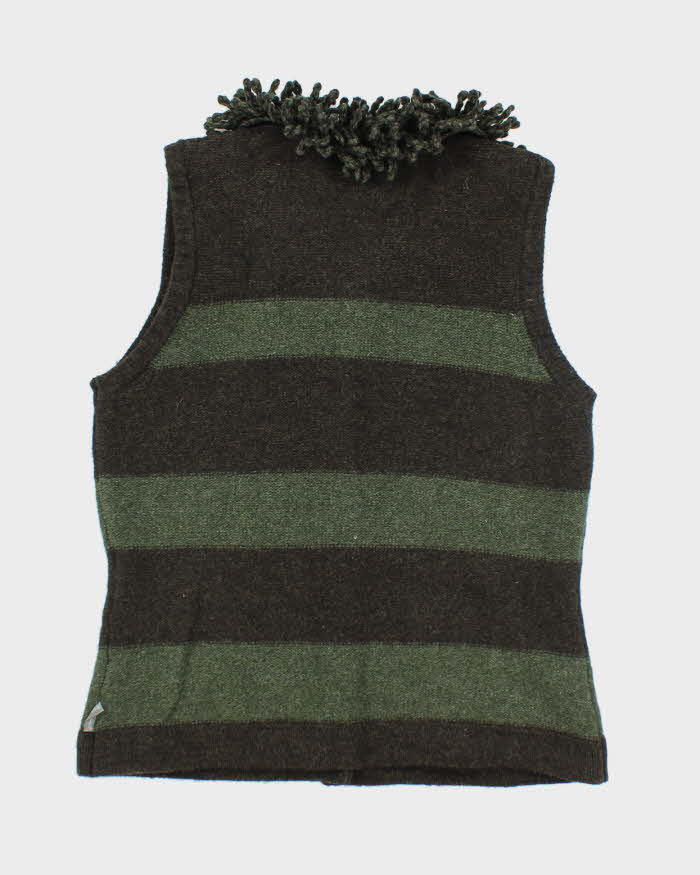 Vintage Woolrich Striped Wool Button-Up Tank Knit - S