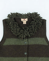 Vintage Woolrich Striped Wool Button-Up Tank Knit - S