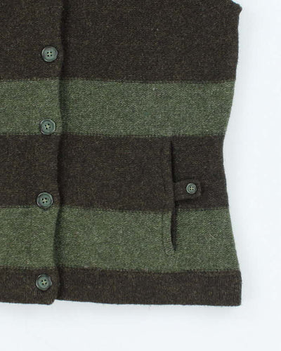 Vintage Woolrich Striped Wool Button-Up Tank Knit - S