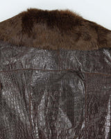 Vintage Y2K Bebe Leather Lined Double Breasted Jacket - S