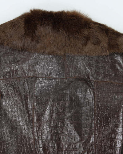 Vintage Y2K Bebe Leather Lined Double Breasted Jacket - S