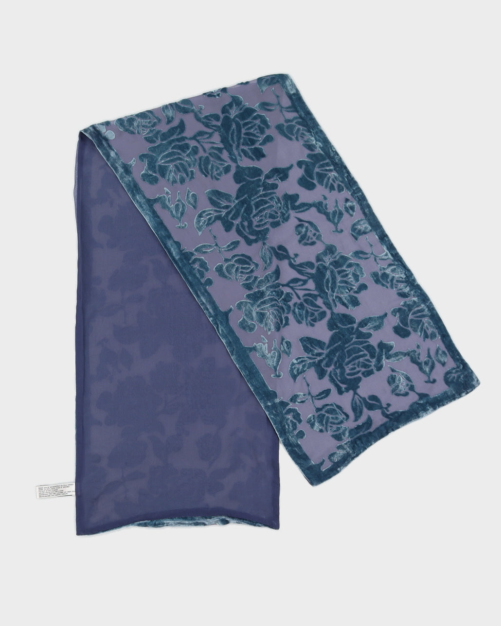 Blue Velvet Devore Scarf