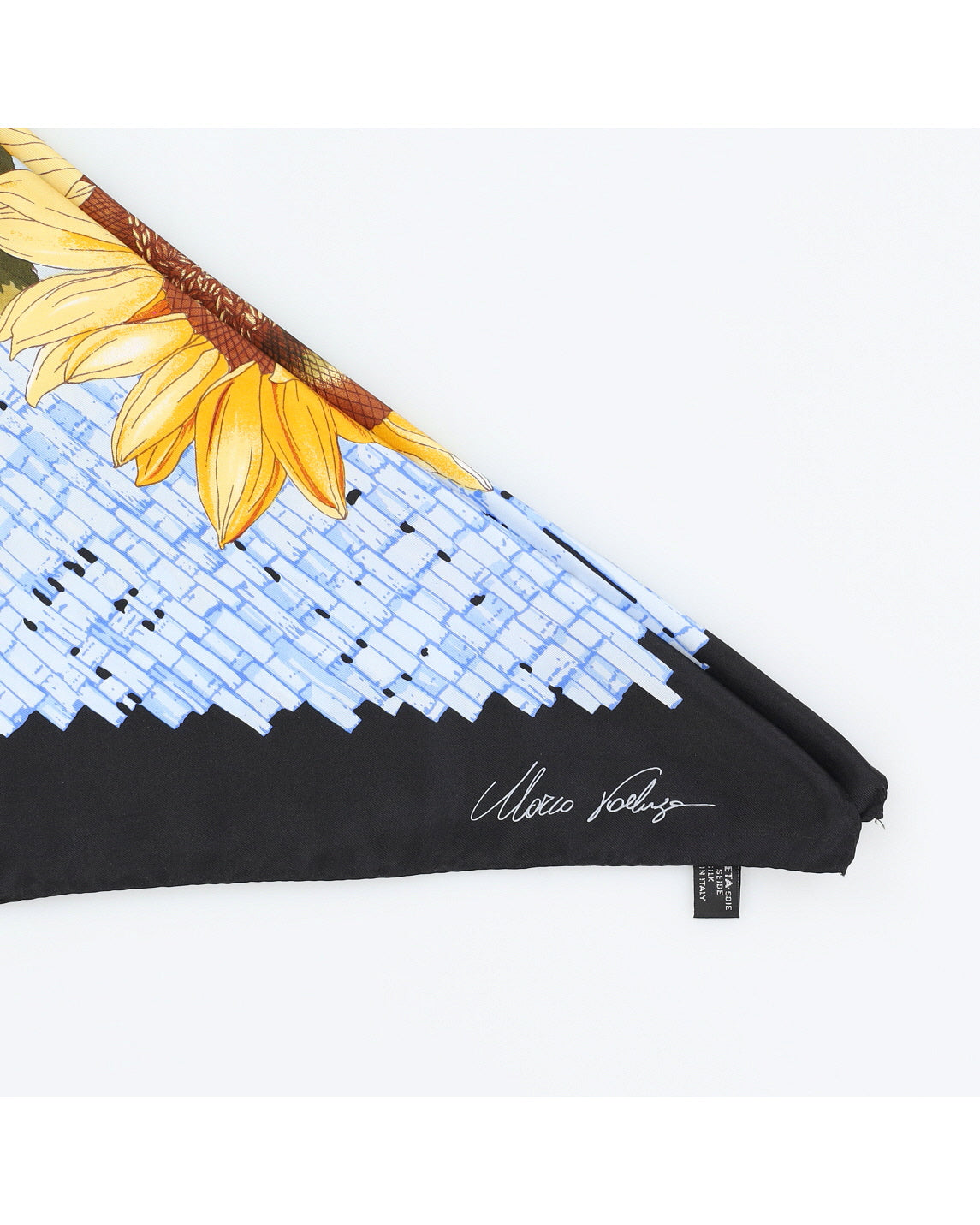 Blue With Sunflowers Print Scarf