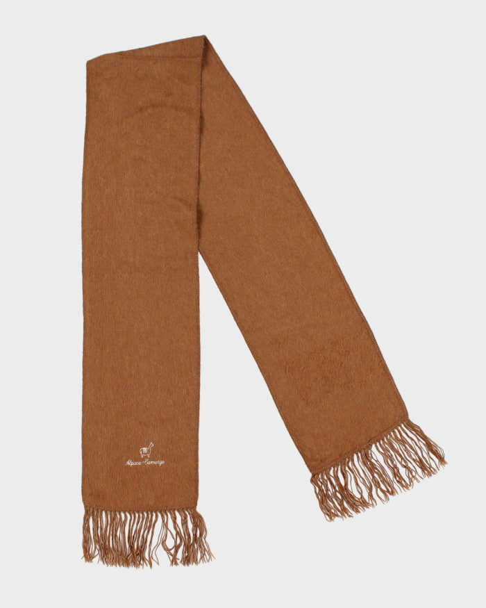 Vintage Alpaca Company Brown Scarf