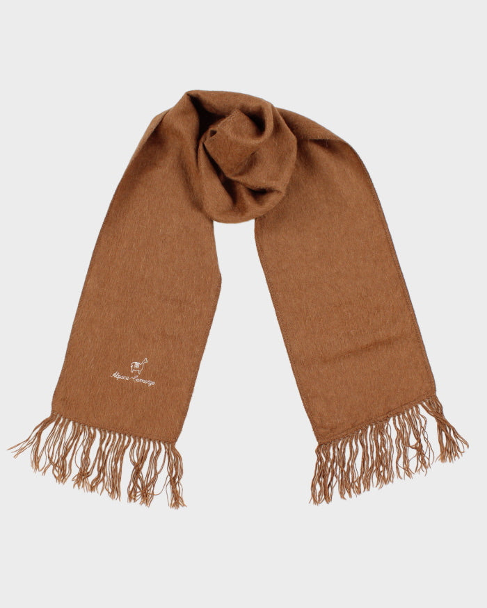 Vintage Alpaca Company Brown Scarf