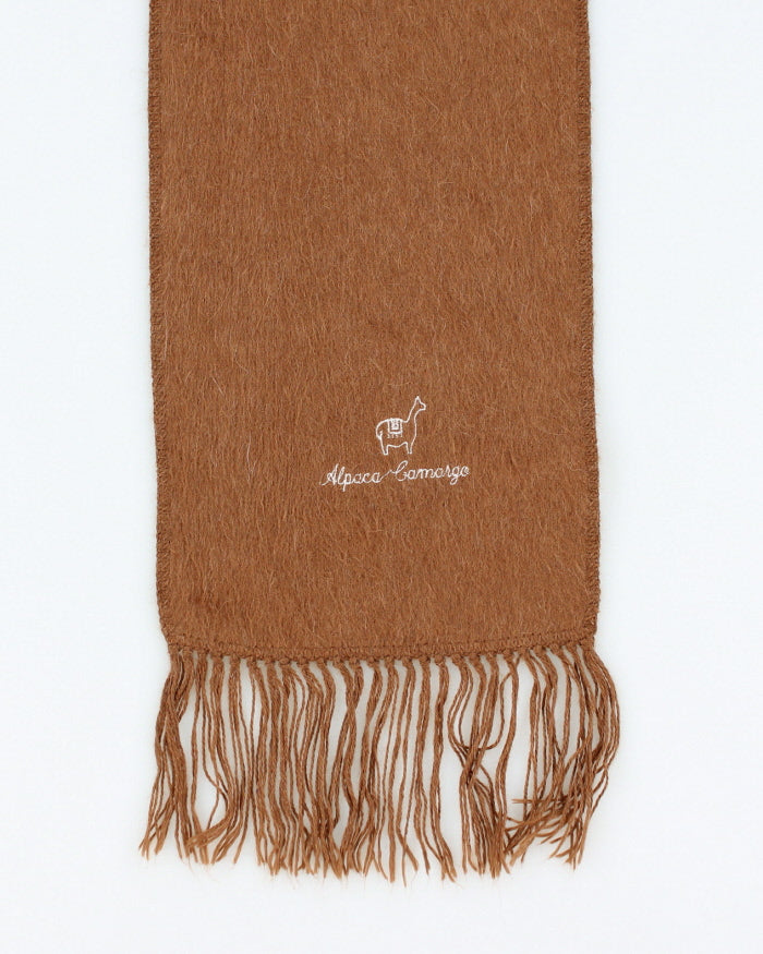 Vintage Alpaca Company Brown Scarf