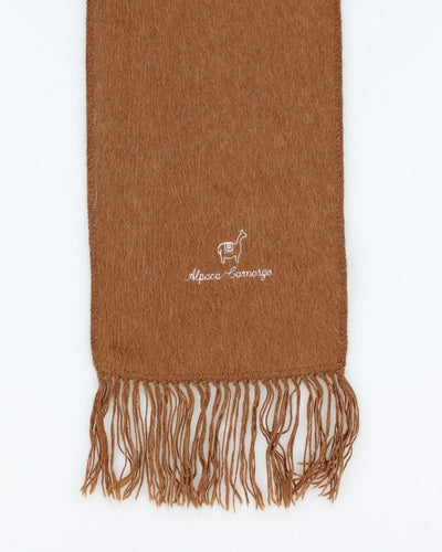 Vintage Alpaca Company Brown Scarf