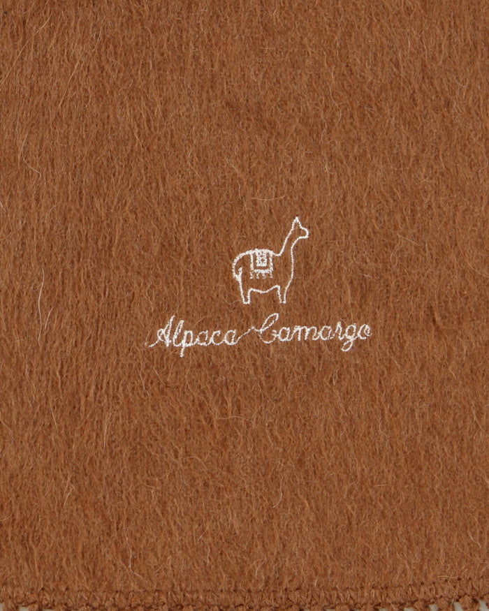 Vintage Alpaca Company Brown Scarf