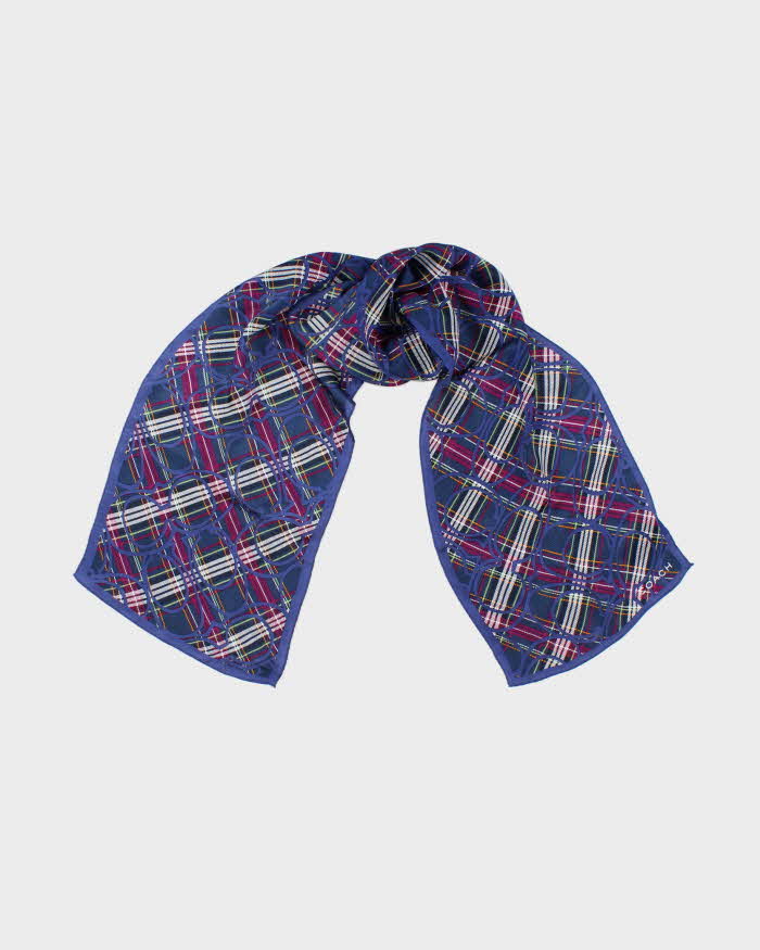 Vintage Y2k 00s Coach Monogram Silk Scarf
