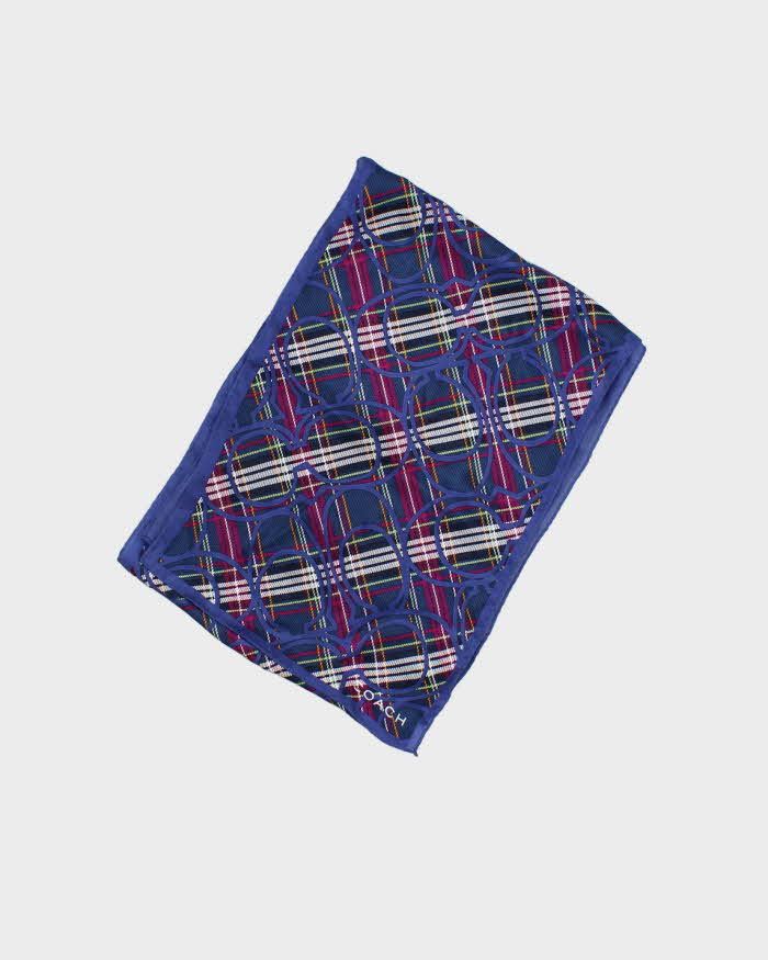 Vintage Y2k 00s Coach Monogram Silk Scarf